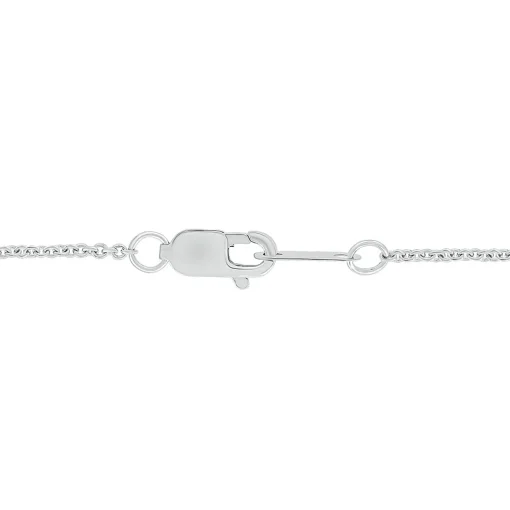 Diamond Twisted Smile Necklace In Sterling Silver (3/8 Ct. Tw.)