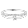 Diamond Two-Row Stack Band In 10K White Gold (1/10 Ct. Tw.)