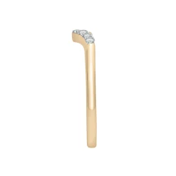 Diamond 'V' Ring In Vermeil (1/10 Ct. Tw.)