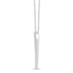 Diamond Vertical Bar Pendant In 10K White Gold (1/7 Ct. Tw.)