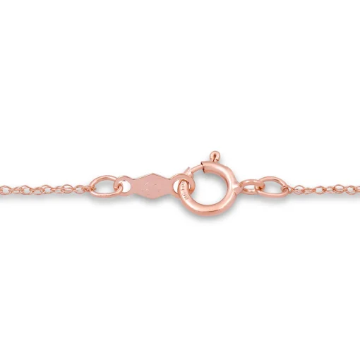 Diamond Windmill Cross Necklace In 10K Rose Gold (1/10 Ct. Tw.)