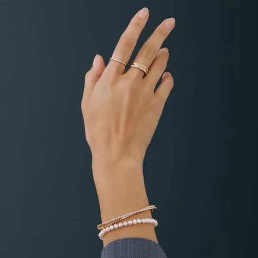 Diamond 'X' Bangle Bracelet In Vermeil (1/3 Ct. Tw.)