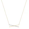 Diamond 'X' Necklace In 14K Yellow Gold (1/10 Ct. Tw.)