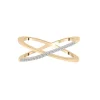 Diamond 'X' Ring In Vermeil (1/10 Ct. Tw.)