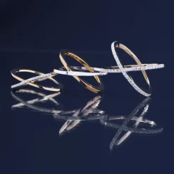 Diamond 'X' Ring In Vermeil (1/10 Ct. Tw.)