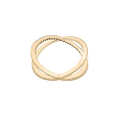 Diamond 'X' Ring In Vermeil (1/10 Ct. Tw.)