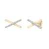 Diamond 'X' Stud Earring In 14K Yellow Gold (1/10 Ct. Tw.)