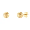 Diamond-Cut Ball Stud Earring In 14K Yellow Gold, 5Mm