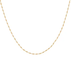 Diamond-Cut Twist Chain In 14K Yellow Gold, 1Mm, 18"