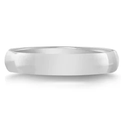 Domed Wedding Band In Platinum, 4Mm
