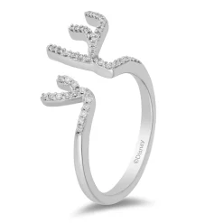 Elsa Ring With Diamond Antlers In Sterling Silver (1/5 Ct. Tw.)