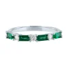 Emerald & 1/5 Ct. Tw. Diamond Ring In 10K White Gold