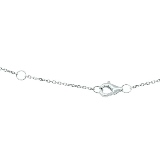 Emerald And Diamond Necklace In 10K White Gold