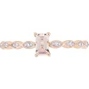 Emerald-Cut Morganite Ring In 10K Rose Gold