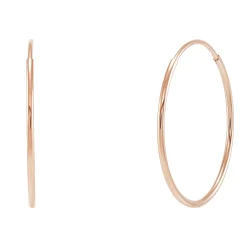 Endless Hoop Earrings In 14K Rose Gold, 16Mm