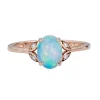 Ethiopian Opal & Diamond Ring In 10K Rose Gold