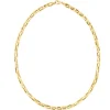 Fancy Link Chain Necklace In 14K Yellow Gold, 6.5Mm, 18"