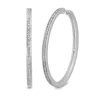 Faux Channel-Set Diamond Hoops In Sterling Silver