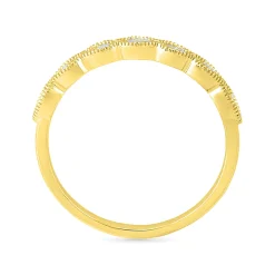 Faux-Marquise Diamond Stack Band In 10K Yellow Gold (1/10 Ct. Tw.)