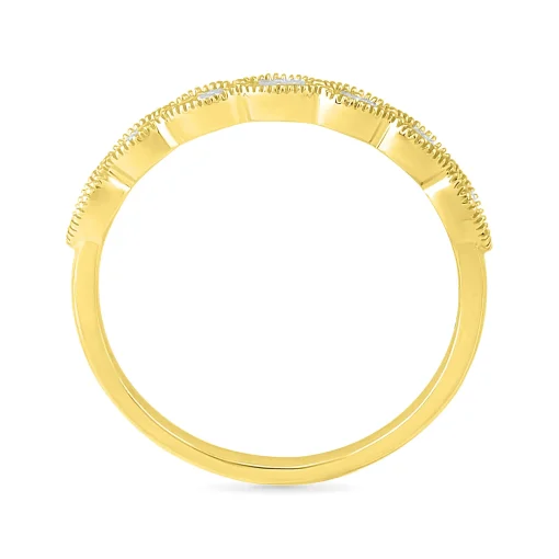 Faux-Marquise Diamond Stack Band In 10K Yellow Gold (1/10 Ct. Tw.)