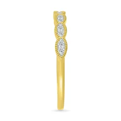 Faux-Marquise Diamond Stack Band In 10K Yellow Gold (1/10 Ct. Tw.)