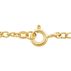 Figaro Anklet In 14K Yellow Gold, 9"