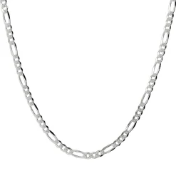 Figaro Chain In Sterling Silver, 20"