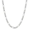 Figaro Chain In Sterling Silver, 24"