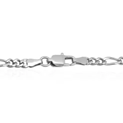 Figaro Link Chain In Stainless Steel, 24"