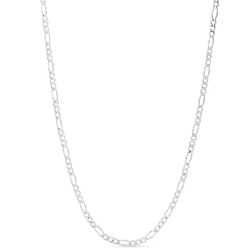 Figaro Link Chain In Sterling Silver, 2.8Mm, 18"