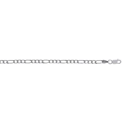 Figaro Link Chain In Sterling Silver, 2.8Mm, 18"