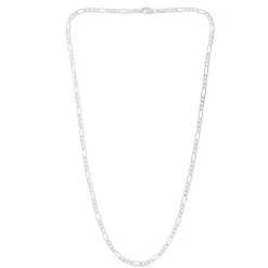 Figaro Link Chain In Sterling Silver, 2.8Mm, 18