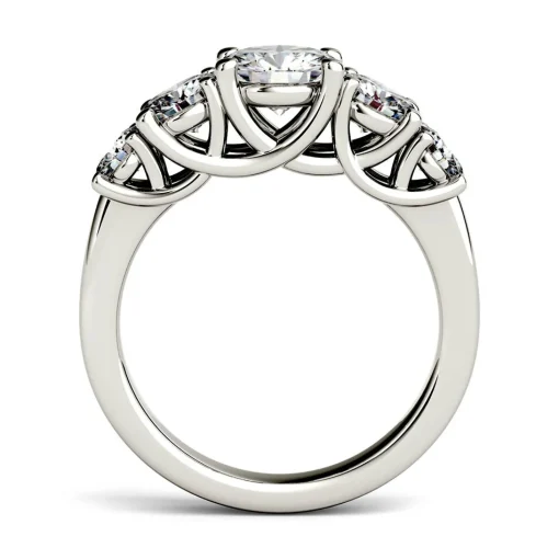 Five-Stone Moissanite Ring In 14K White Gold (2 1/3 Ct. Tw.)