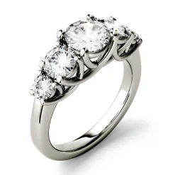 Five-Stone Moissanite Ring In 14K White Gold (2 1/3 Ct. Tw.)
