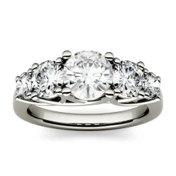 Five-Stone Moissanite Ring In 14K White Gold (2 1/3 Ct. Tw.)