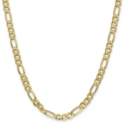 Flat Figaro Chain In 14K Yellow Gold, 30"