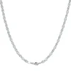 Flat Link Chain In 14K White Gold, 18"