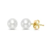 Freshwater Cultured Pearl Stud Earrings In 14K Yellow Gold, 5.5-6Mm