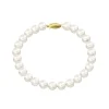 Freshwater Cultured Pearl Strand Bracelet In 14K Yellow Gold