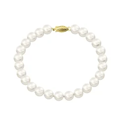 Freshwater Cultured Pearl Strand Bracelet In 14K Yellow Gold