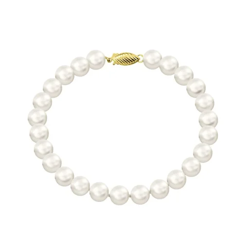 Freshwater Cultured Pearl Strand Bracelet In 14K Yellow Gold