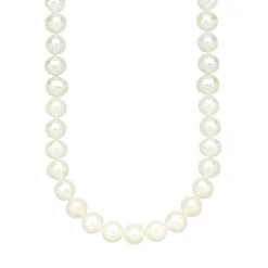 Freshwater Cultured Pearl Strand Necklace In Sterling Silver, 7-7.5Mm, 18"