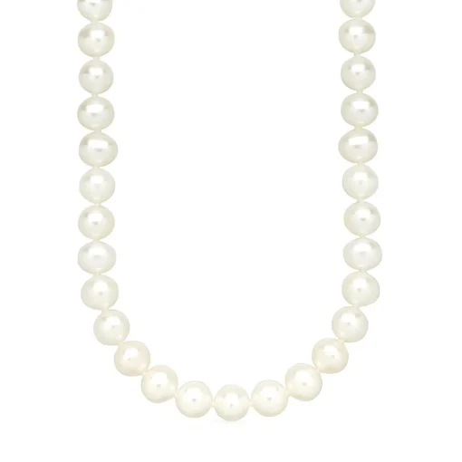 Freshwater Cultured Pearl Strand Necklace In Sterling Silver, 7-7.5Mm, 18"