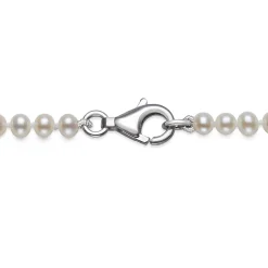 Freshwater Cultured Pearl Necklace In Sterling Silver