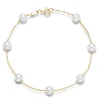 Freshwater Pearl Bracelet In 14K Yellow Gold
