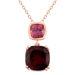 Garnet And Rhodolite Pendant In 10K Rose Gold