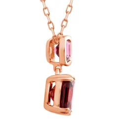 Garnet And Rhodolite Pendant In 10K Rose Gold
