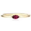 Garnet Stack Ring In 10K Yellow Gold
