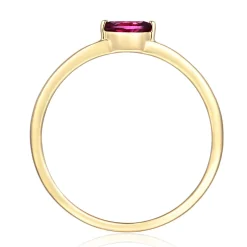 Garnet Stack Ring In 10K Yellow Gold