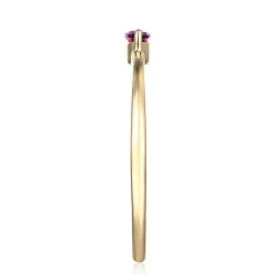 Garnet Stack Ring In 10K Yellow Gold